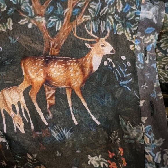 Alberta Ferretti Forest Print Silk-blend Dress size 8 - Picture 6 of 8